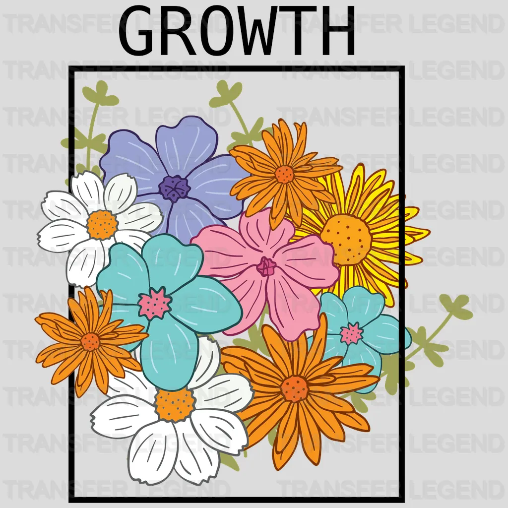 Flower Growth Spring Easter Design - DTF heat transfer - transferlegend