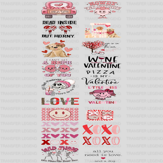 Valentine's Premade Gang sheet - 20 PCS 10 INCH - transferlegend