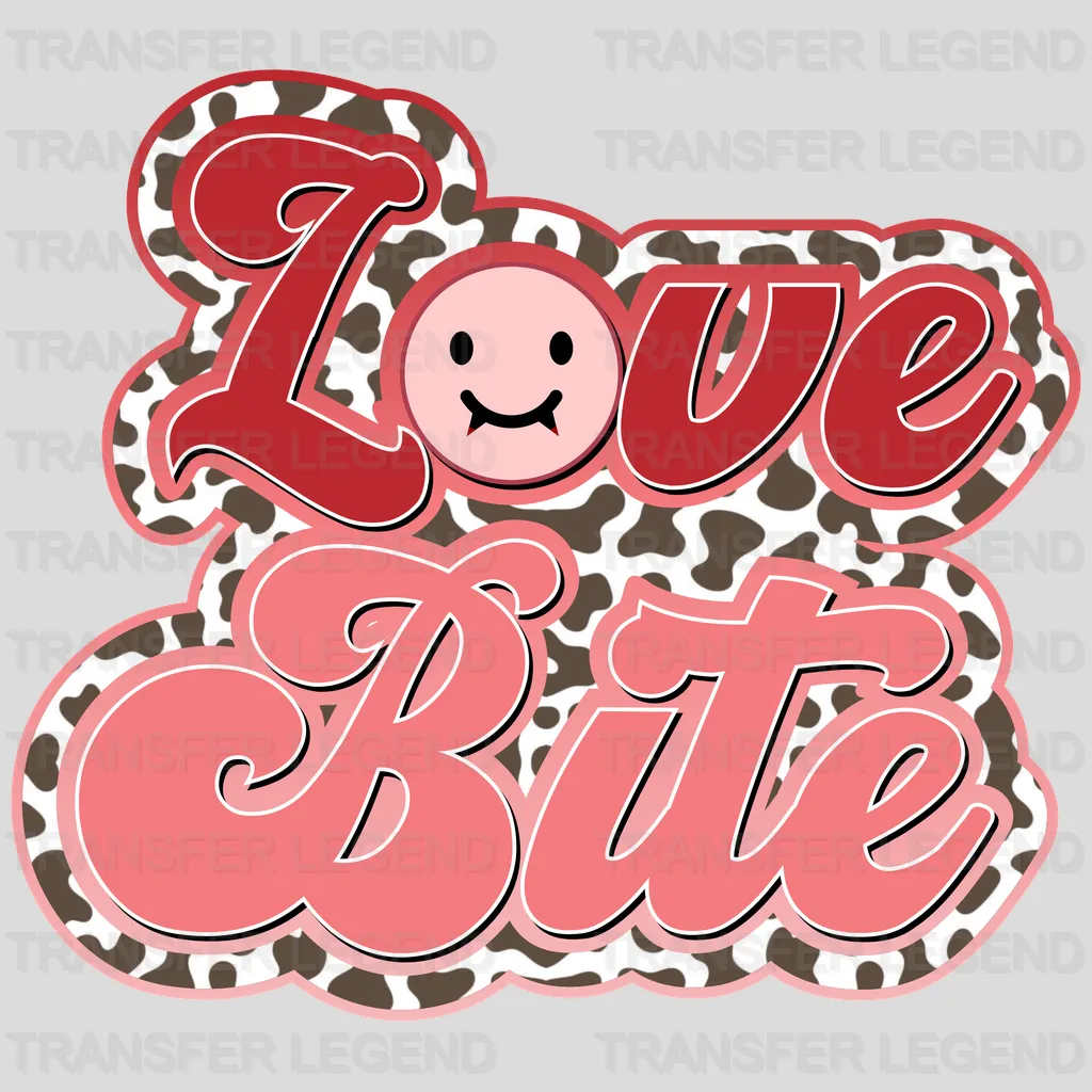 Love Bite Retro Valentine's Day Design - DTF heat transfer - transferlegend