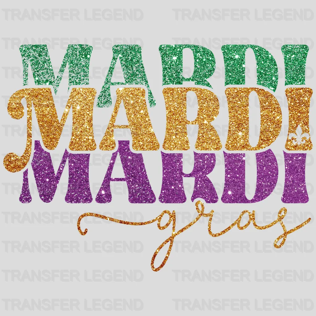 Mardi Mardi Gras Design- Mardi Gras DTF heat transfer - transferlegend