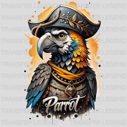 Lovely Parrot Pirate Design - DTF Heat Transfer - transferlegend