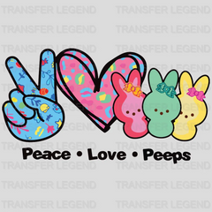 Peace-Love-Peeps Easter Design - DTF heat transfer - transferlegend