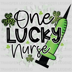 One Lucky Nurse w/ Green Syringe St. Patrick's Day Design - transferlegend