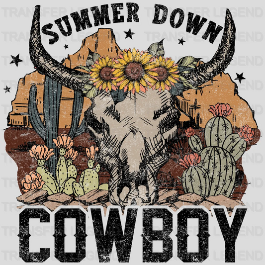 Summer Down Cowboy Design - DTF heat transfer - transferlegend