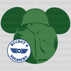 Disney Mickey Ears Green Army Man Bucket 0 Soldiers Design - DTF heat transfer - transferlegend