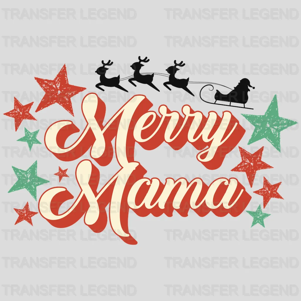 Merry Mama Christmas Design - DTF heat transfer - transferlegend