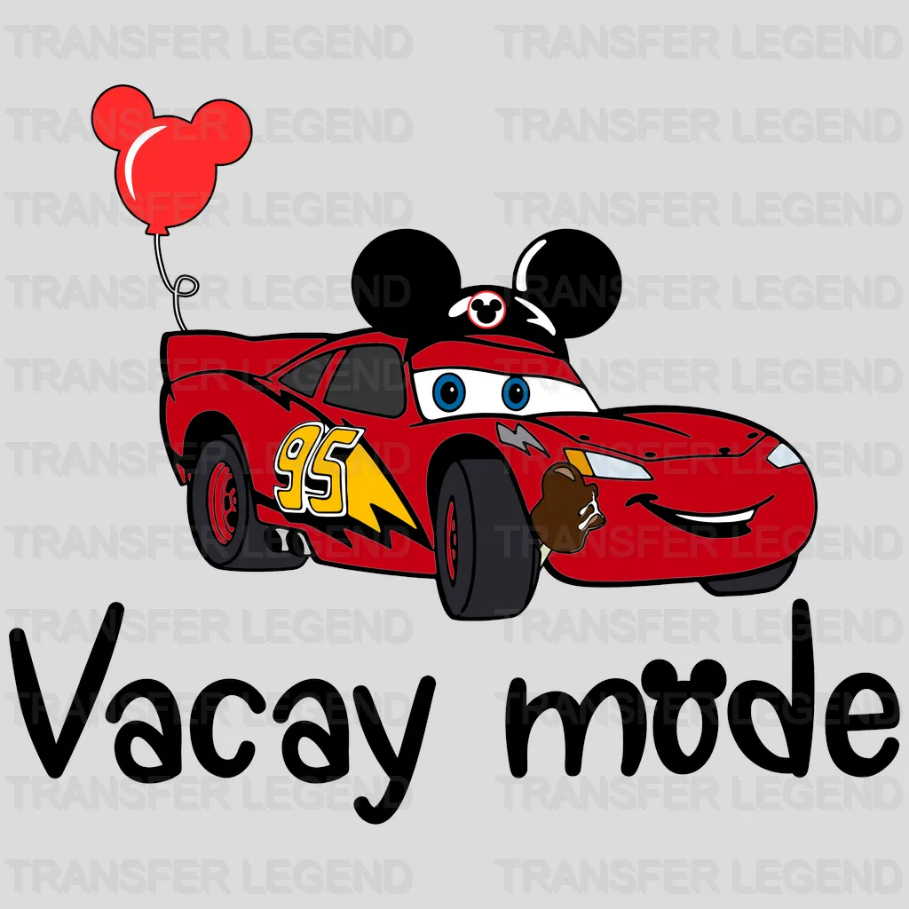 Lightning McQueen Vacay Mode Disney Design - DTF heat transfer - transferlegend