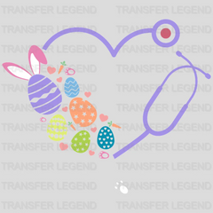 Heart Shape Nurse Easter Design - DTF heat transfer - transferlegend