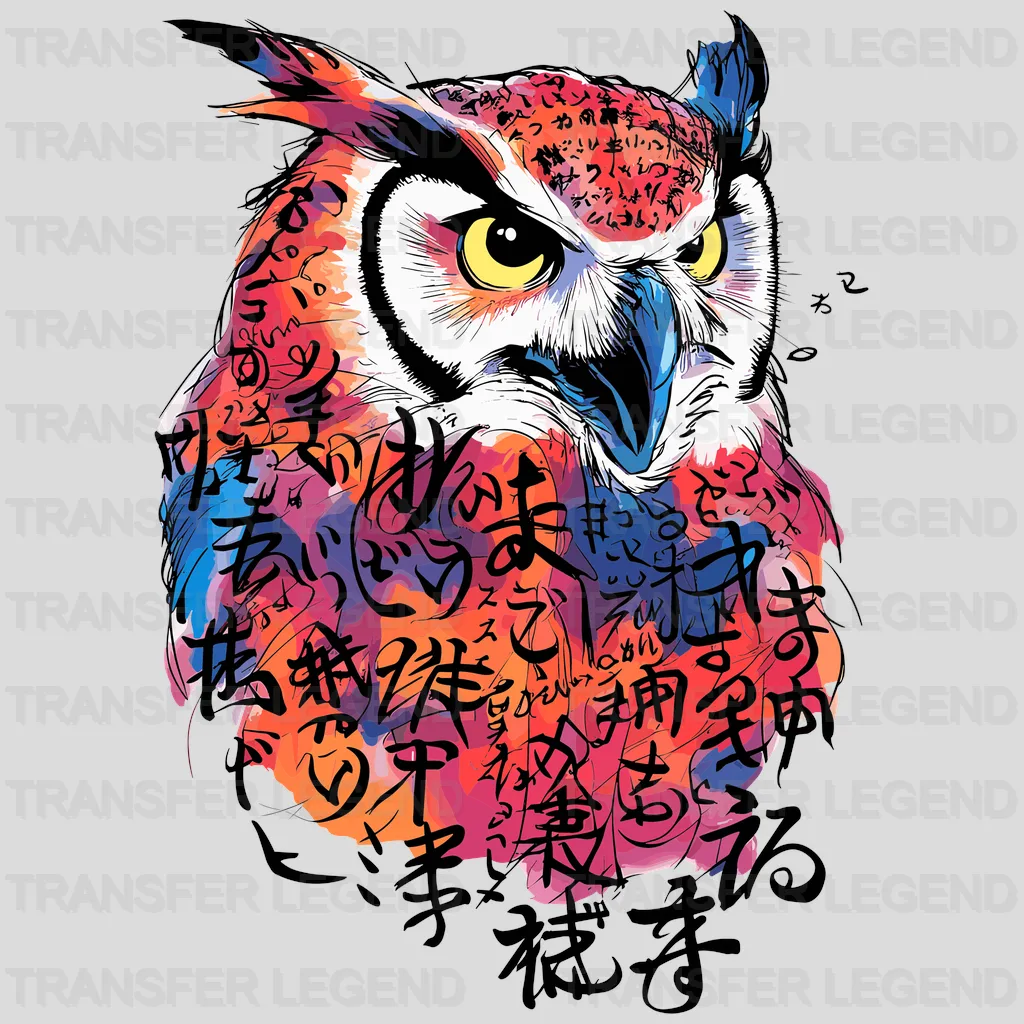 Dragon Owl Asian Design - DTF Heat Transfer - transferlegend