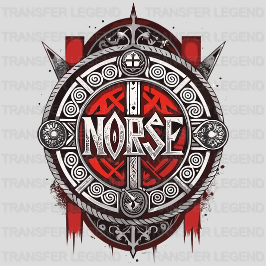 Viking Norse Shield Nordic Design - DTF Heat Transfer - transferlegend