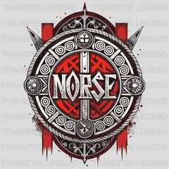 Viking Norse Shield Nordic Design - DTF Heat Transfer - transferlegend