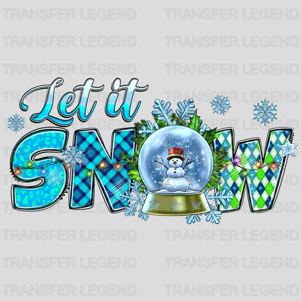 LET IT SNOW XMAS Christmas Design - DTF heat transfer - transferlegend