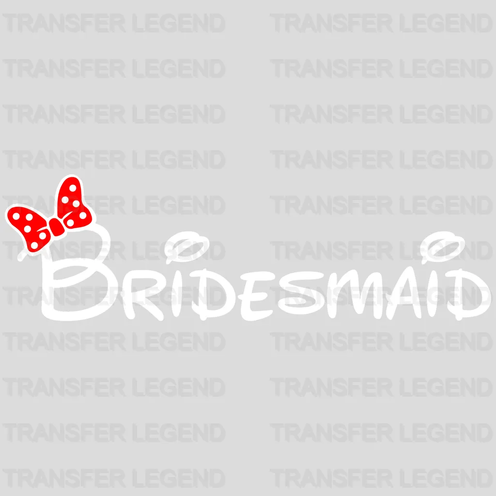 Bridal Party Cartoon Design - DTF heat transfer - transferlegend