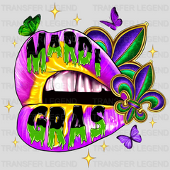 Lips Mardi Gras Design- Mardi Gras DTF heat transfer - transferlegend