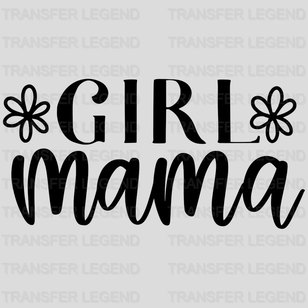 Floral Girl Mama  - Mothers Day  - Funny Mom - Pregnancy Announcement - Design - DTF heat transfer - transferlegend