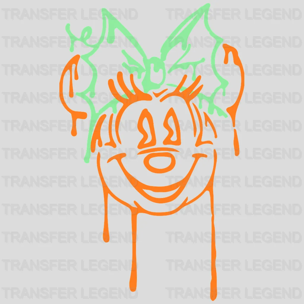 Halloween Minnie Head Design - DTF heat transfer - transferlegend