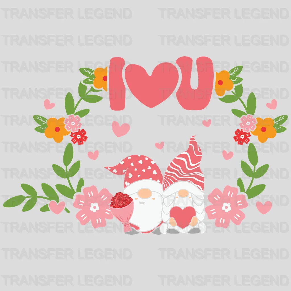 I LOVE YOU FLORAL - DTF heat transfer - transferlegend