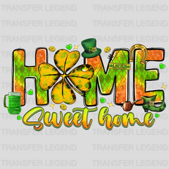 St. Patrick's Day Home Sweet Home Design - DTF heat transfer - transferlegend