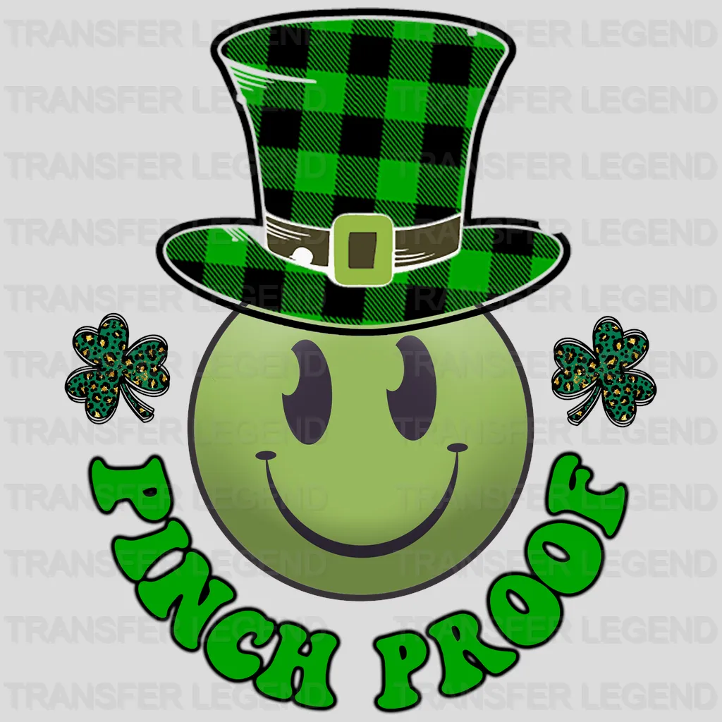 Pinch Proof Smiley St. Patrick's Day Design - DTF heat transfer - transferlegend