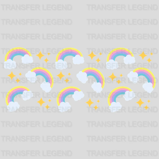 Rainbows And Stars UV DTF Transfer Cup Wrap UV DTF Sticker - transferlegend