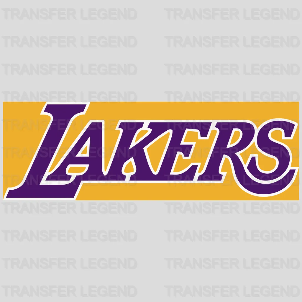 Los Angeles Lakers Elongated Script Wordmark NBA Design - DTF Heat Transfer