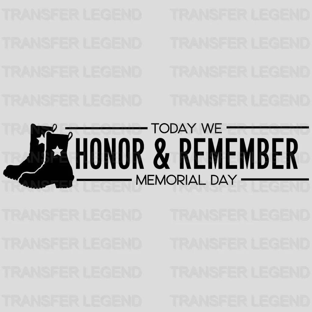 Honor & Remember - Memorial Day DTF Transfer - transferlegend