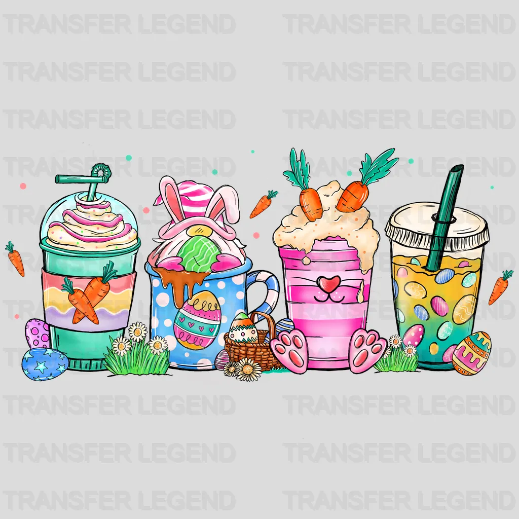 Cups Easter Design - DTF heat transfer - transferlegend