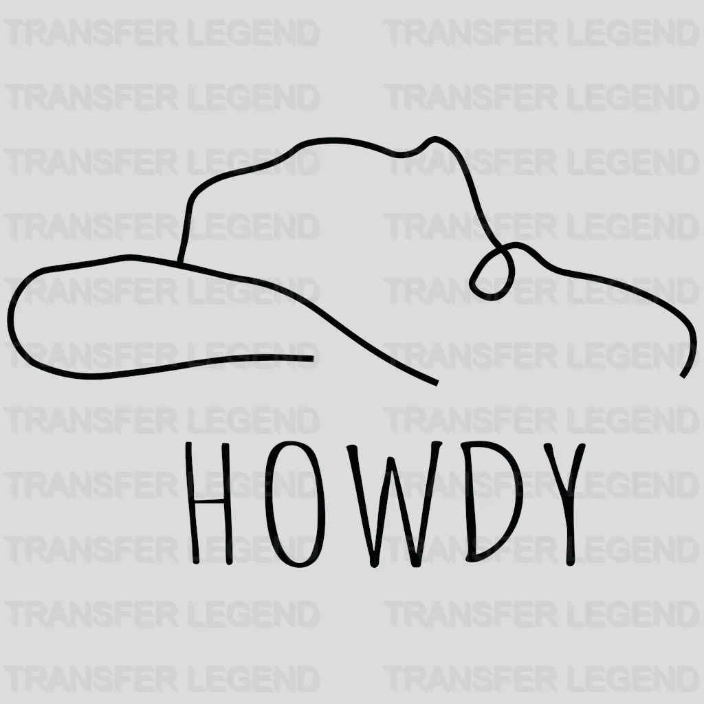 Howdy Hat Design - DTF heat transfer - transferlegend