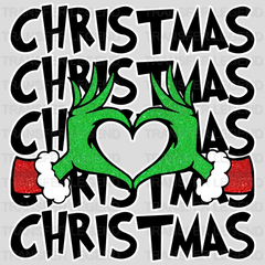 LOVE XMAS GRINCH , Christmas Design, Dtf Heat Transfer - transferlegend