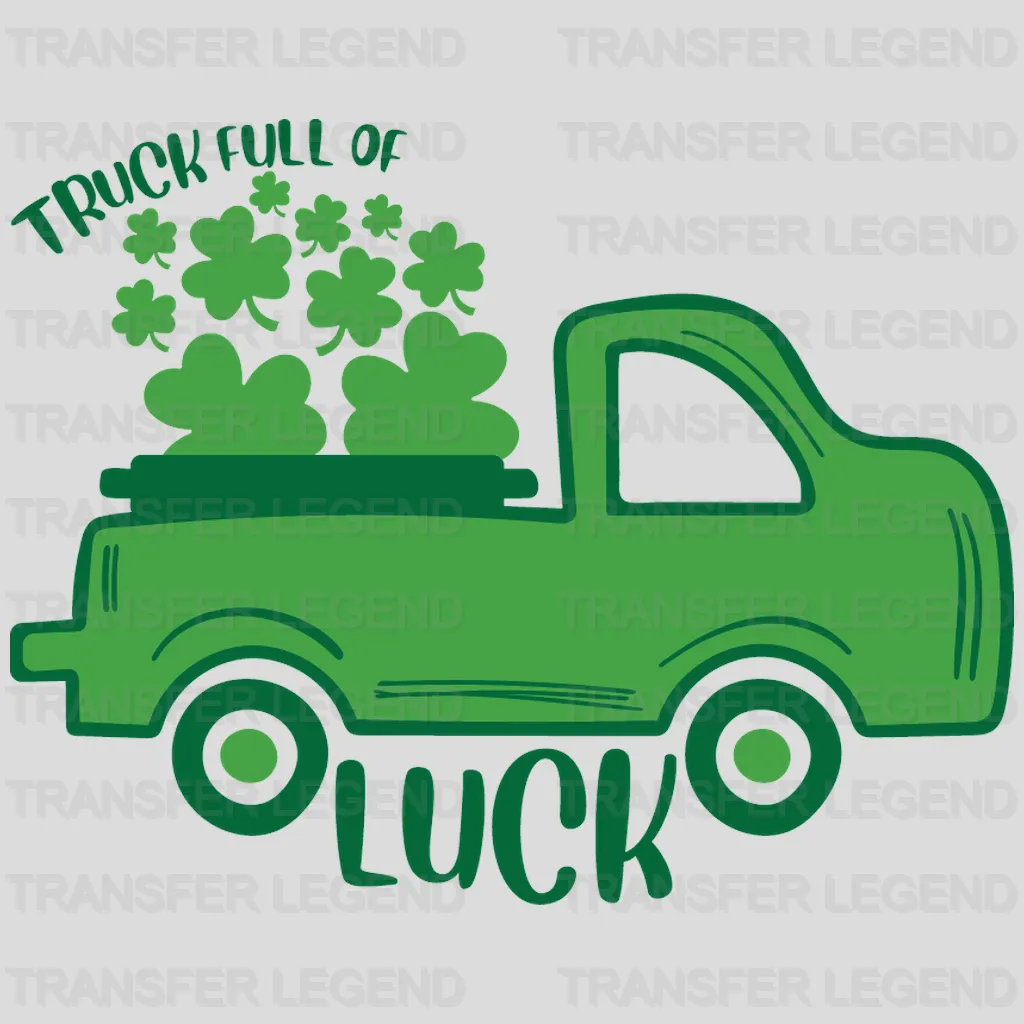 Truck Full Of Luck St. Patrick's Day Design - DTF heat transfer - transferlegend