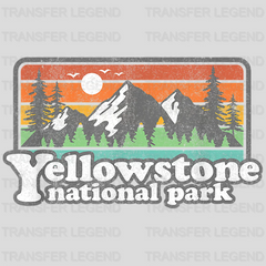 Yellowstone National Park Retro Hiking Camping Souvenir - DTF heat transfer - transferlegend