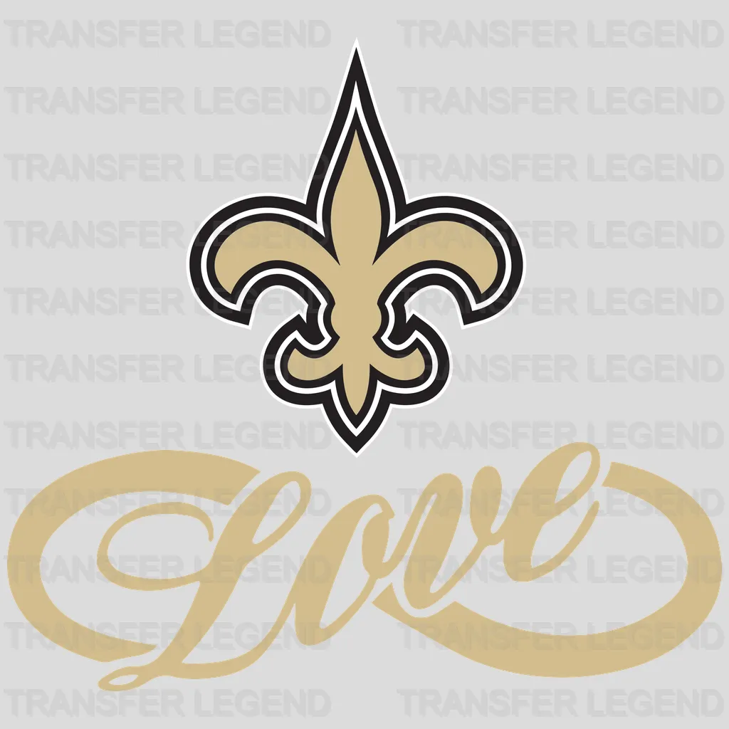 New Orleans Saints boarding pass‑style layout with fleur‑de‑lis, NFL design - DTF Heat Transfer