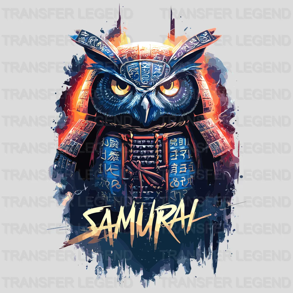 Samurai Owl Asian Design - DTF Heat Transfer - transferlegend