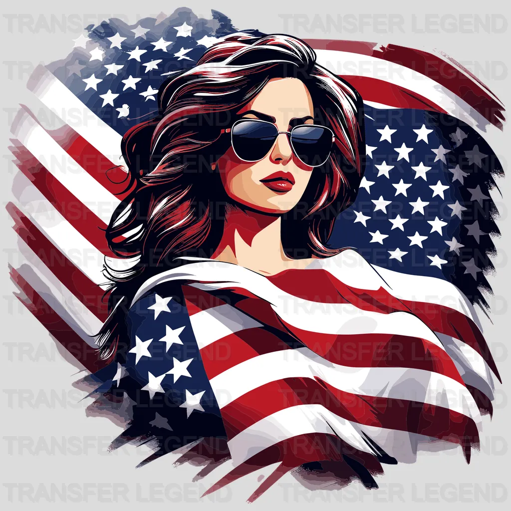 Sunshine Lady USA Design - DTF Heat Transfers - transferlegend