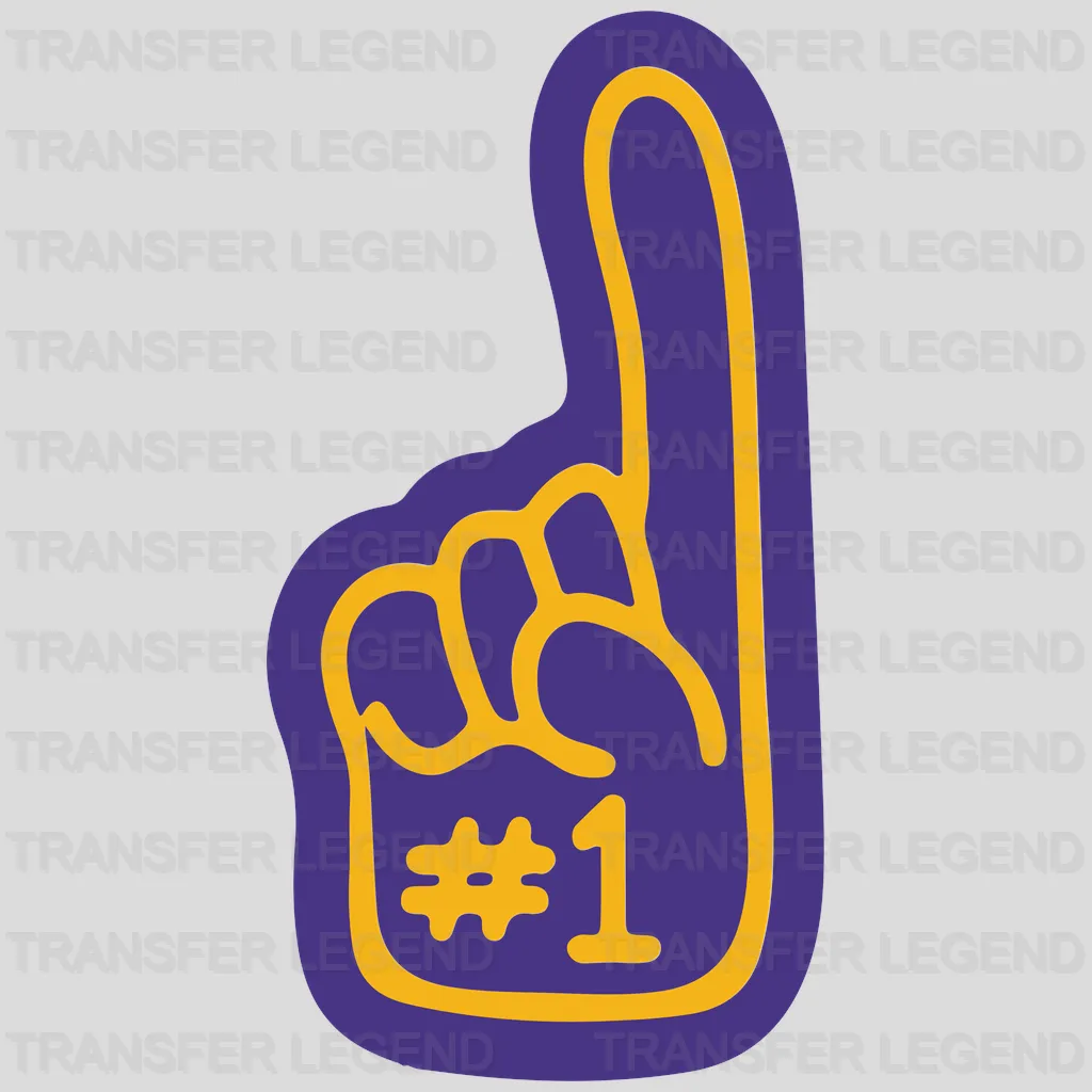 Minnesota Vikings #1 Foam Finger Graphic NFL Design - DTF Heat Transfer
