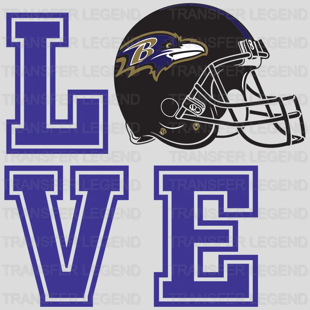 Baltimore Ravens Retro Fan Girl Silhouette NFL Design - DTF Heat Transfer