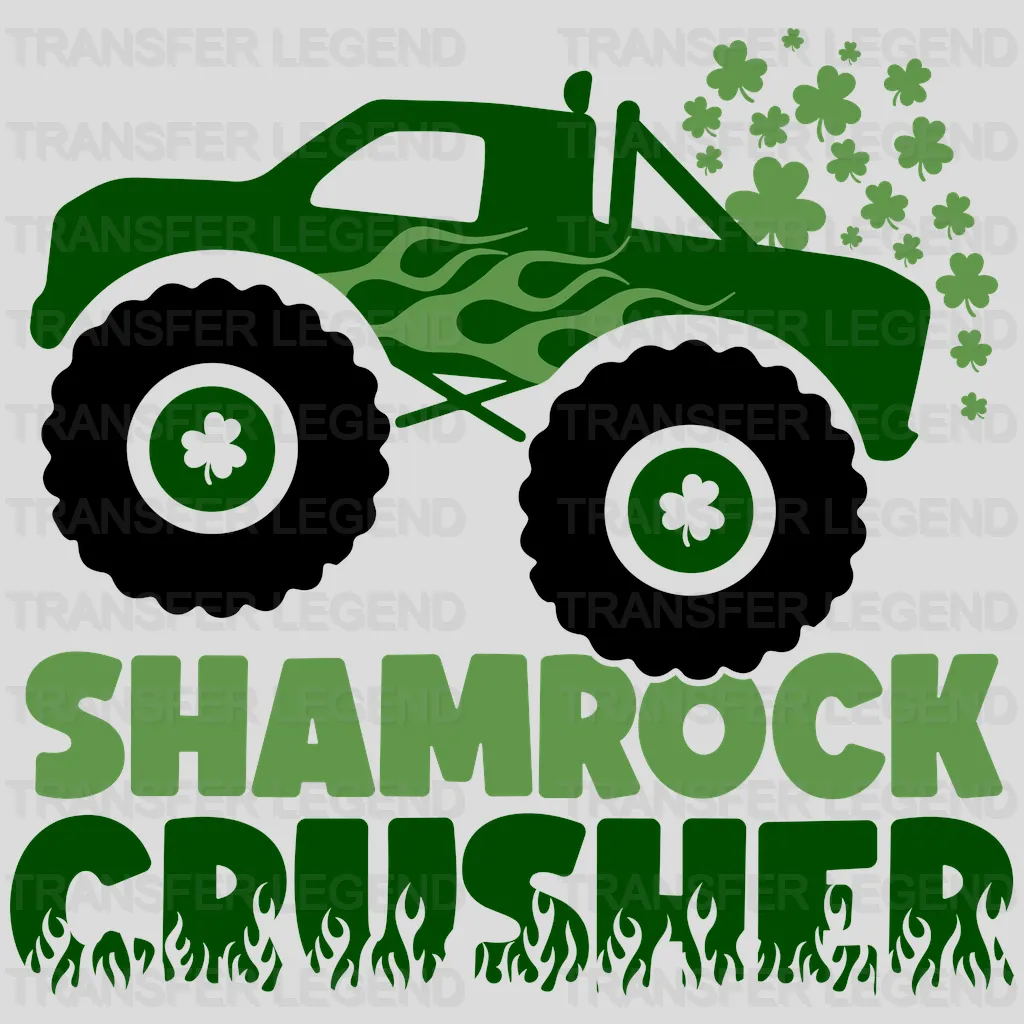 Shamrock Crusher St. Patrick's Day Design - DTF heat transfer - transferlegend