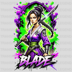 Lady Blade Asian Design - DTF Heat Transfer - transferlegend