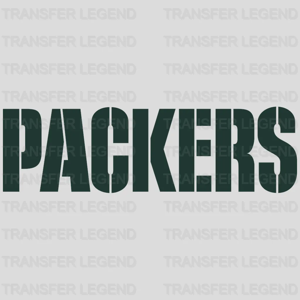 Green Bay Packers simple PACKERS wordmark, NFL design - DTF Heat Transfer