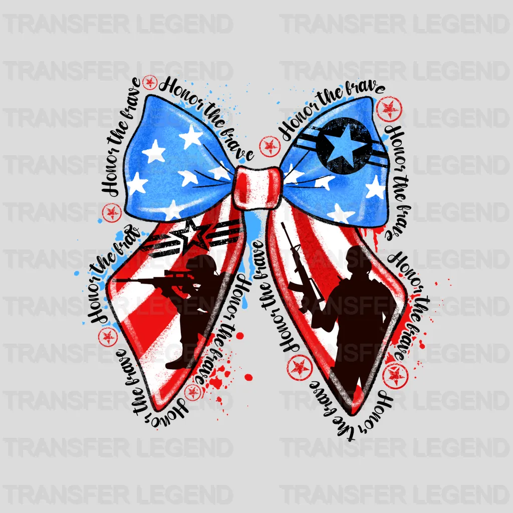 Honor The Brave 4th July Design - DTF Heat Transfers - transferlegend