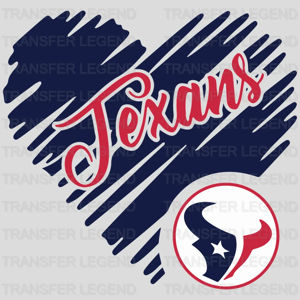 Houston Texans “Texans” Script Wordmark NFL Design - DTF Heat Transfer