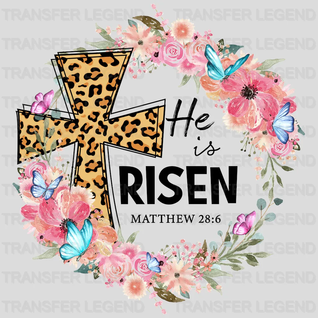 He Is Risen Easter Design- DTF heat transfer - transferlegend