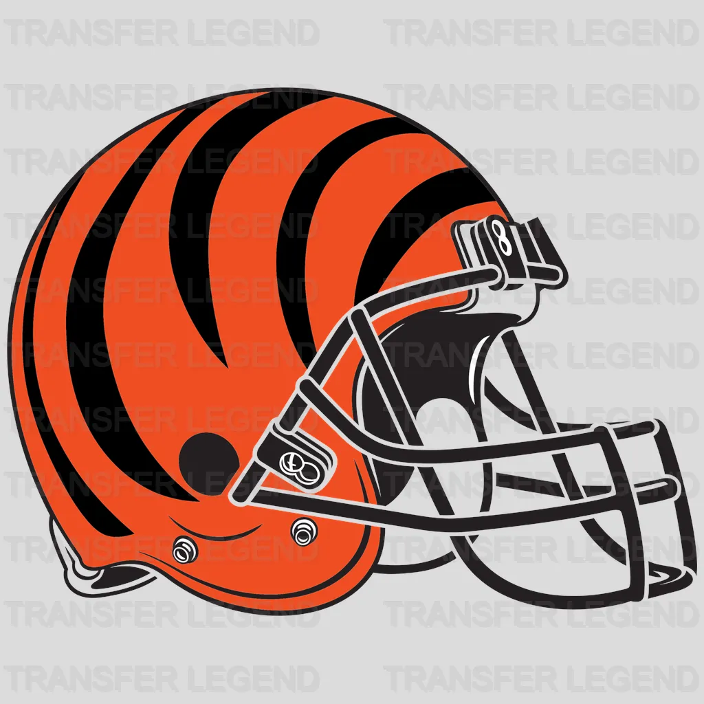 Cincinnati Bengals Helmet Side Profile NFL Design - DTF Heat Transfer