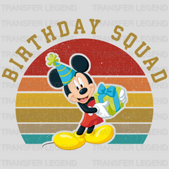 Birthday Squad Mickey And Minnie Design - DTF heat transfer - transferlegend