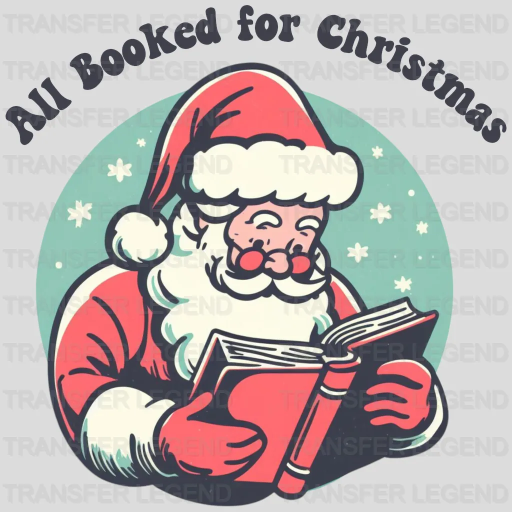 SANTA ALL BOOKED Christmas Design - DTF heat transfer - transferlegend