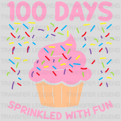 100 Days Sprinkled With Fun 100 Days School Design - DTF heat transfer - transferlegend