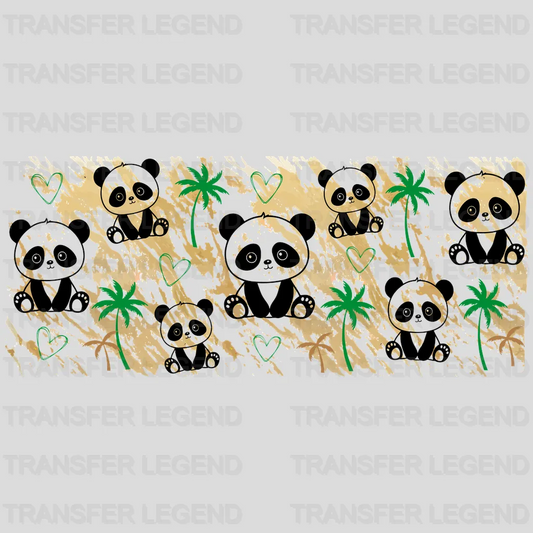 Panda Forest UV DTF Transfer Cup Wrap UV DTF Sticker - transferlegend