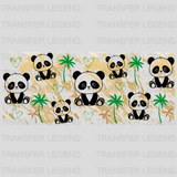 Panda Forest UV DTF Transfer Cup Wrap UV DTF Sticker - transferlegend