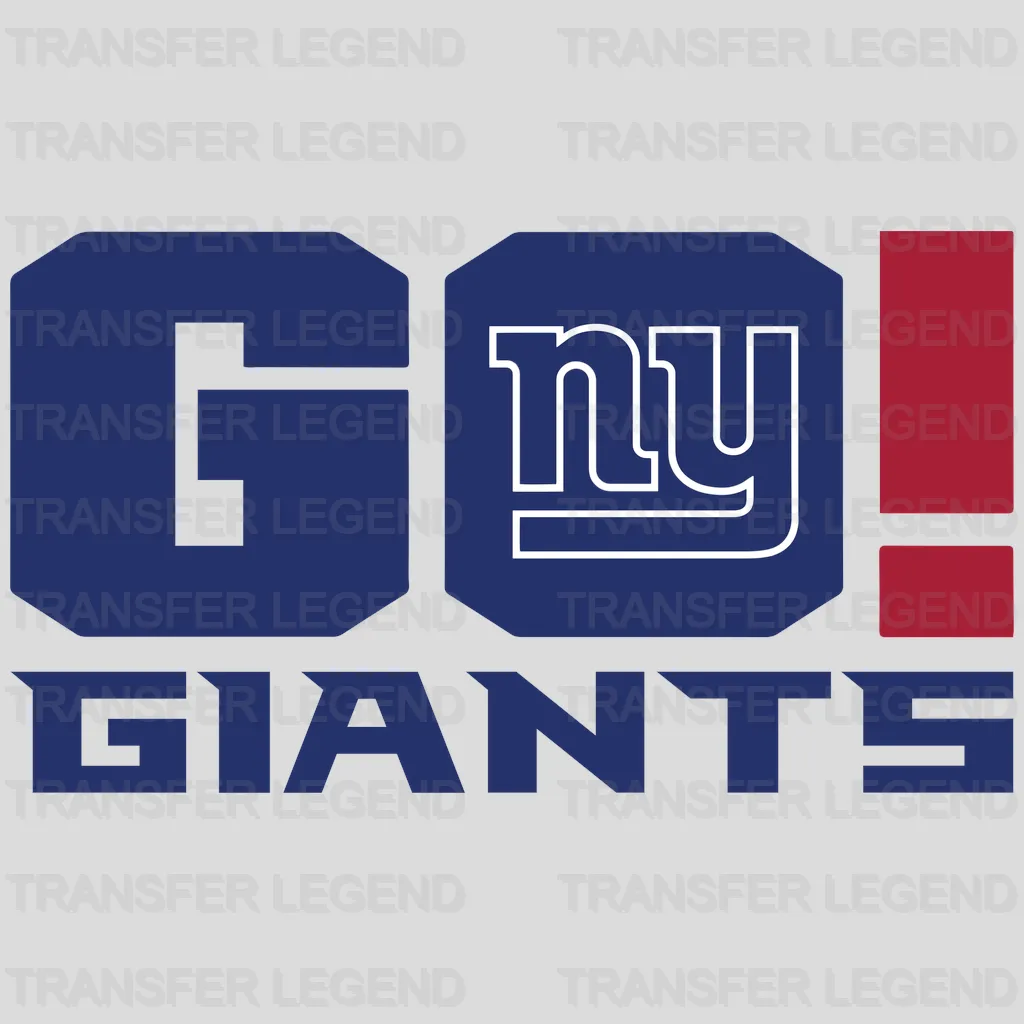 New York Giants “G!ANTS” stylized exclamation design, NFL design - DTF Heat Transfer