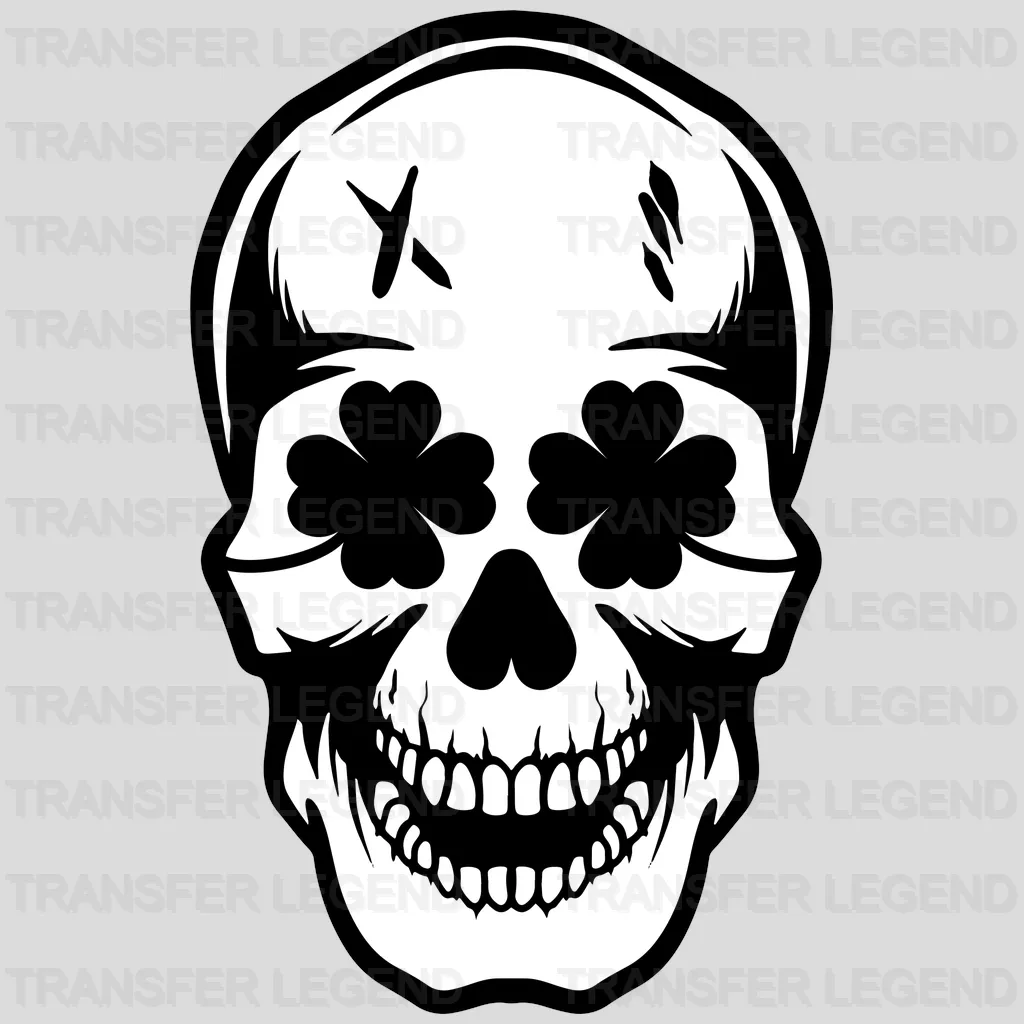 Skull St. Patrick's Day Design - DTF heat transfer - transferlegend